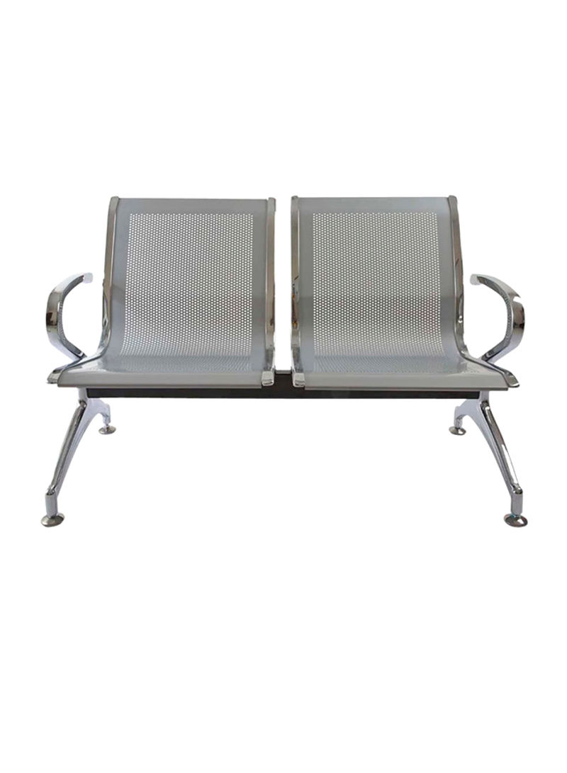 Cosmos JX 2 Seater Bench Silver/Black 109x52x40centimeter