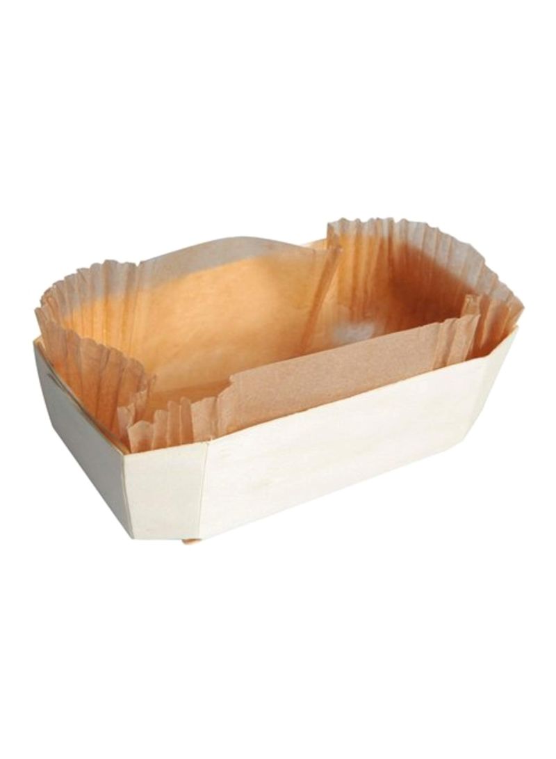 20-Piece Wooden Baking Mould White 6.8x4.5x2.2inch