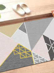 Living Room Rug Modern Geometric Pattern Color Block Machine Washable Carpet multicolour 120*160(W*L)cmcm