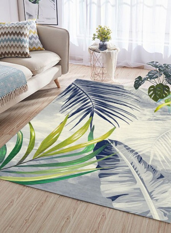 Nordic Style Carpet Leaves Pattern Simple Home Use Non-Skid Rectangular Rug multicolour 120*160(W*L)cmcm