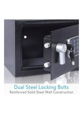 Digital Lock Safe Box Black 9.1x6.7x6.7inch