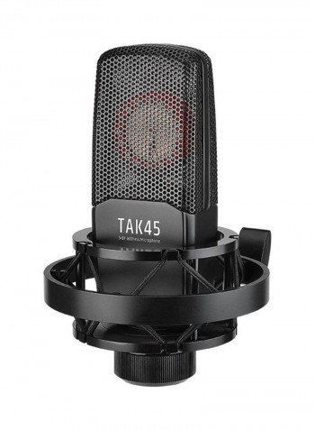 Recording Microphone Condenser Mic Uni-directional 34mm Large Diaphragm with Metal Windscreen Shock Mount Aluminum Alloy Carry Case