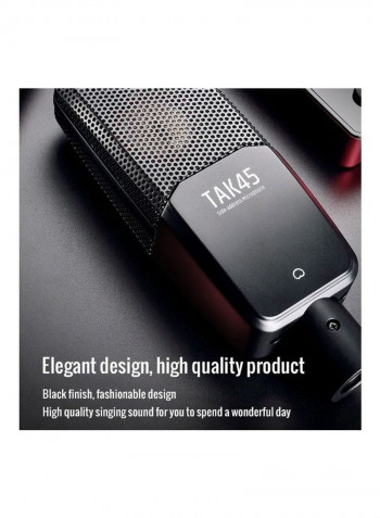 Recording Microphone Condenser Mic Uni-directional 34mm Large Diaphragm with Metal Windscreen Shock Mount Aluminum Alloy Carry Case