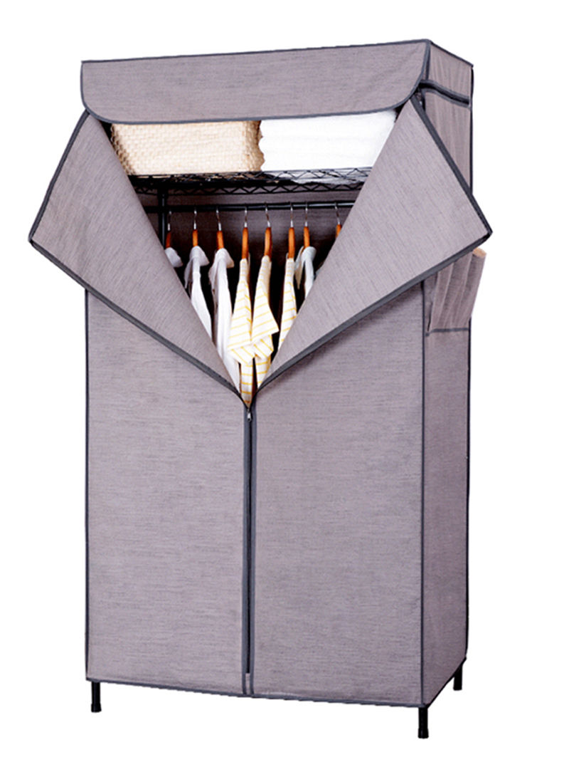 3 Tier Carbon Steel Clothing Rack Grey 92 x 11.5 x 47centimeter