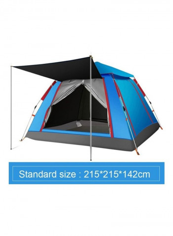 Outdoor 3-4 People Beach Thickening Rainproof Automatic Speed Open Four-Sided Camping Tent 215 x 215 x 142سم