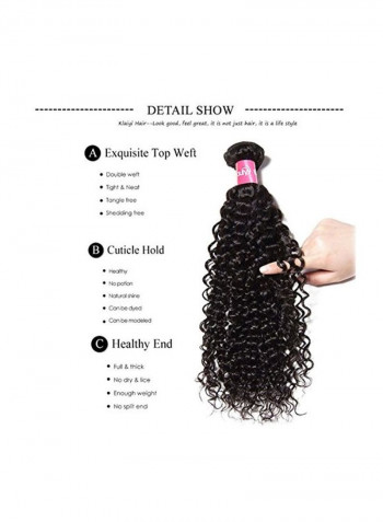3-Piece Curly hair extensions Black