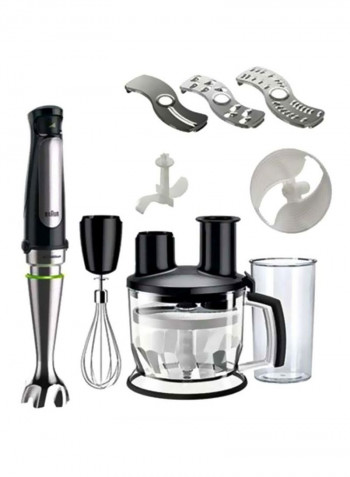 Hand Blender With Chopper 1000W 1.25 l 1000 W MQ7075X Black/Silver/Clear