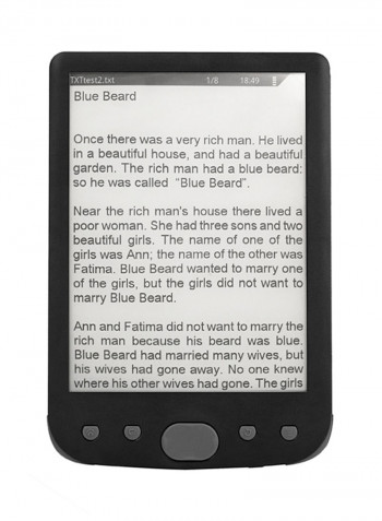 6 Inch e-Book Reader E-Ink Screen Black