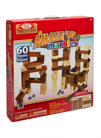 60-Piece Wood Construction Set