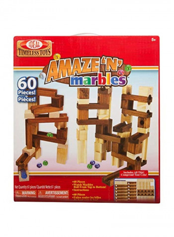 60-Piece Wood Construction Set