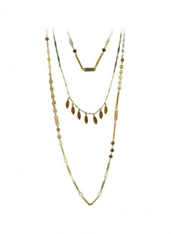 Metal Triple-Chain Necklace