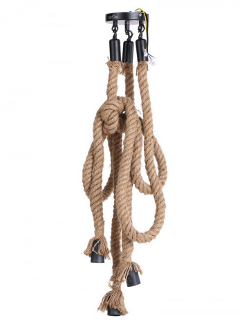 AC 220-240V Triple E27 Holders 3 Heads Hemp Rope Pendant Light multicolour 27.00*13.00*27.00cm