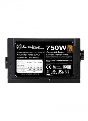 ET750-B Power Supply Unit With Flat Cable Black