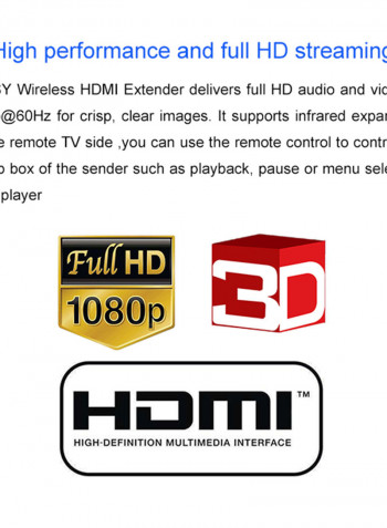 FHD676 Wireless HDMI Transmitter V6051UK_P Black