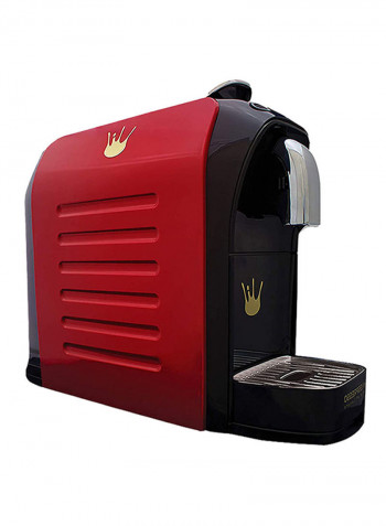 Nespresso Compatible Espresso Coffee Machine With 80 Coffee Capsule And Black Side Panel 1255W 1255 W SCM002 Cherry/Black