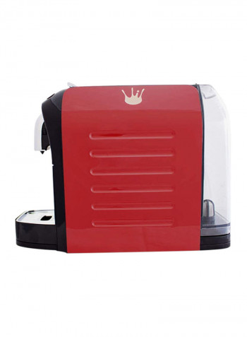Nespresso Compatible Espresso Coffee Machine With 80 Coffee Capsule And Black Side Panel 1255W 1255 W SCM002 Cherry/Black