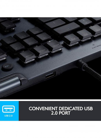 G815 Lightsync RGB Mechanical Gaming Keyboard 18.7x5.9x0.9inch Black