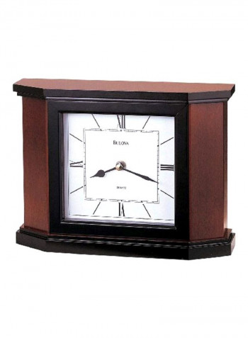 Holyoke Wooden Desk Clock Cherry Brown/White/Black 2.8x10x7.5inch