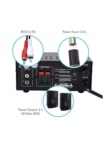 Audio Power Amplifier System PCA2 Black