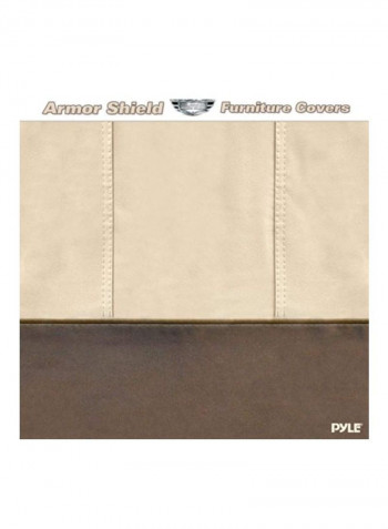 Ottoman Chair Cover Beige/Brown L