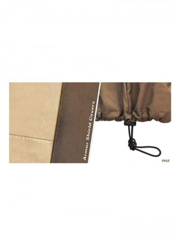 Ottoman Chair Cover Beige/Brown L