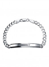 925 Sterling Silver Cuban Curb Link ID Engravable Bracelet