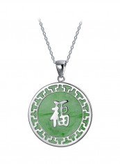 925 Sterling Silver Fortune Pendant Necklace