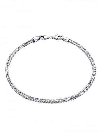925 Sterling Silver Fox Tail Chain Bracelet