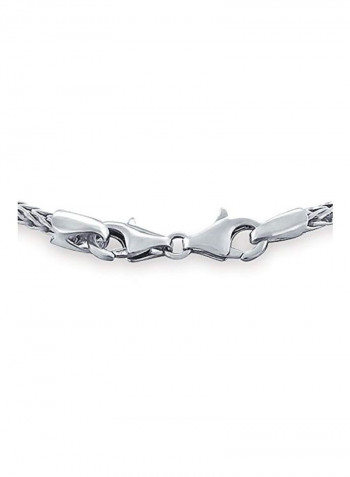 925 Sterling Silver Fox Tail Chain Bracelet