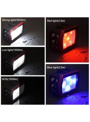 Waterproof LED Diving Light Underwater Photography Black