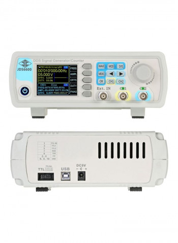 Dual Channel DDS Signal Generator White 19.5x17.5x7centimeter