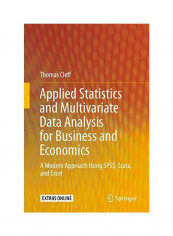 Applied Statistics And Multivariate Data Analysis For Business And Economics Hardcover English by Thomas Cleff
