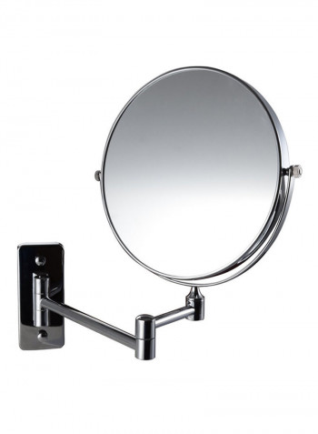 Two-Sided Swivel Wall Mount Mirror Silver