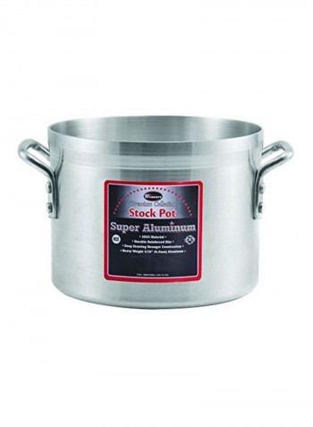 Aluminum Stock Pot Silver 17.9x14.4x15.1inch