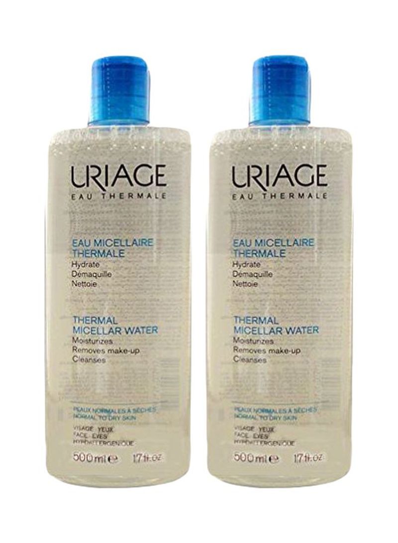 Pack Of 2 Thermal Micellar Water Make Up Remover Clear