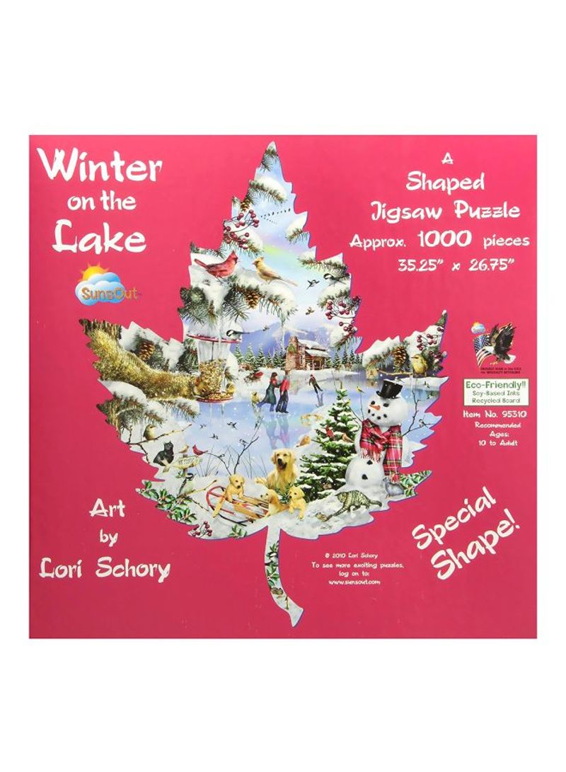 1000-Piece Winter On The Lake Jigsaw Puzzle SUNSOUT95310