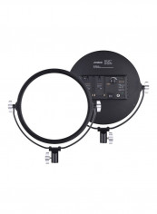Bi-Colour Temperature Dimmable LED Light Fill Light 26centimeter White/Black