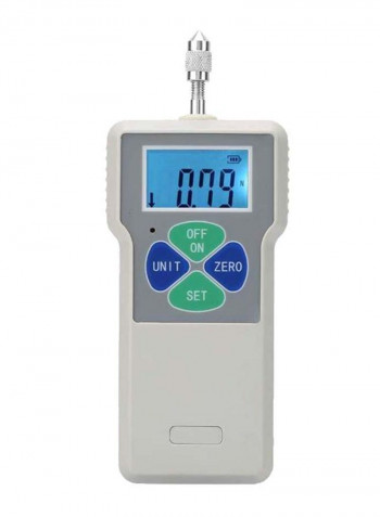 Digital Force Gauge Push Pull Meter With Adapter White/Grey/Silver 23centimeter