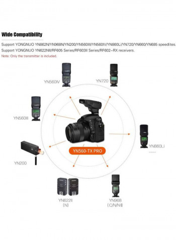 On-Camera Flash Transmitter Black
