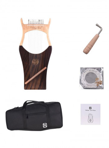 Wooden Lyre Harp Strings With Carry Bag