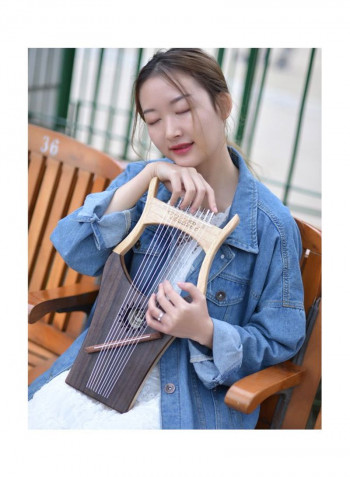 Wooden Lyre Harp Strings With Carry Bag