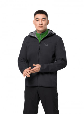Hooded Northern Point Jacket أسود