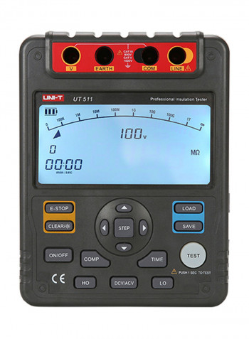 UT511 Digital Insulation Resistance Tester Grey 202 x 155 x 94millimeter