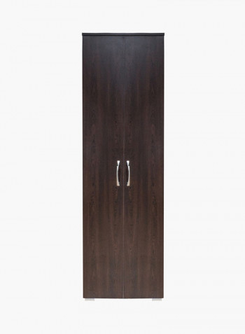 2-Door Shoe Cabinet Brown 63 x 190 x 37centimeter