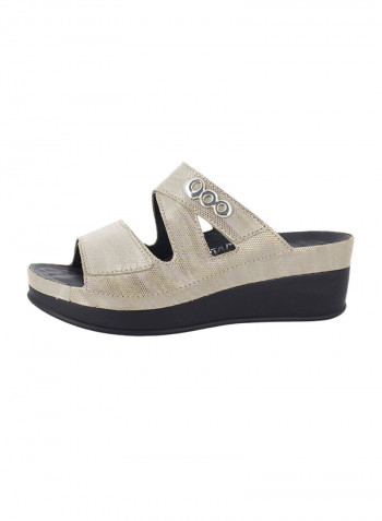 Classic Slip-On Sandals Beige/Black