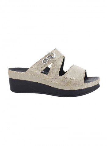 Classic Slip-On Sandals Beige/Black