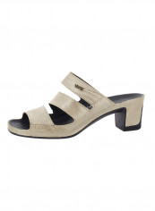 Classic Shiny Slip-On Sandals Gold/Black reviews Classic Shiny Slip-On Sandals Gold/Black