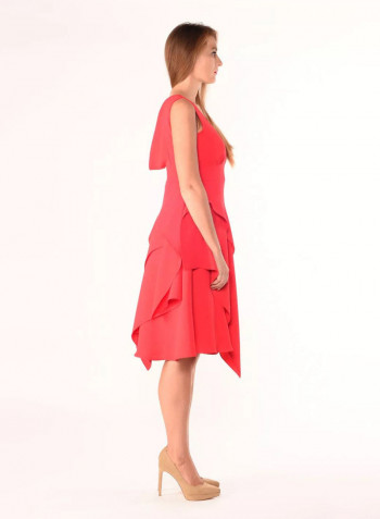 Classic Shirt Dress Cherry Red