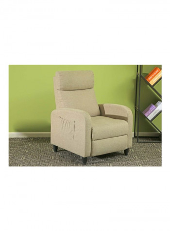 Gogita Single Seater Recliner Beige 85x96x72centimeter