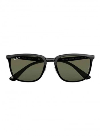 Men's UV-Protection Rectangular Sunglasses - Lens Size: 57 mm